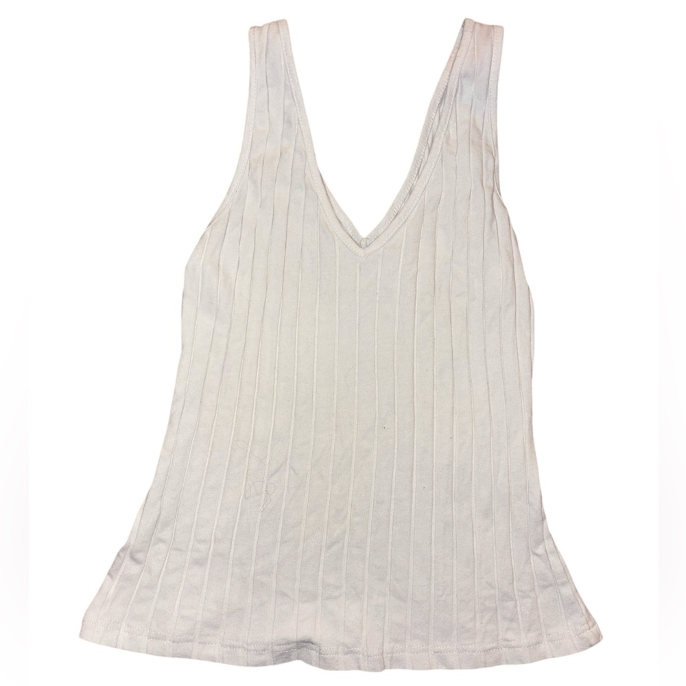 V-Neck Ribbed Tank Tops - Picture 3 of 5